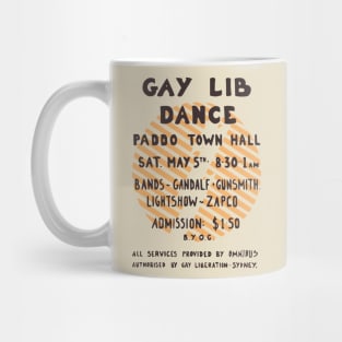 Gay Lib Dance (Vintage Australian Gay Liberation Poster) Mug